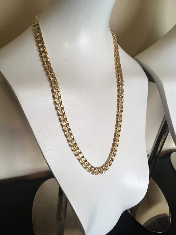 Product Image for  14k Yellow Gold Plated Cuban Chain 24″ 10mm Textured