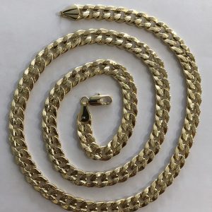 Product Image for  14k Gold Plated Cuban Chain 30″ 10mm Textured