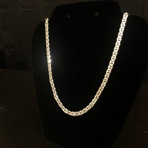 Product Image for  925 Silver Plated Mariner Chain 24″ 6mm Textured