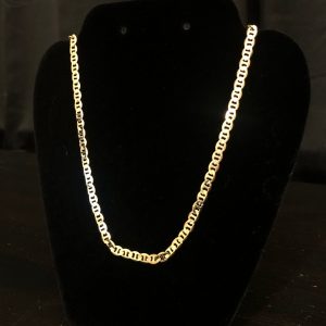 Product Image for  14k Gold Plated Mariner Chain 24″ 6mm Plain