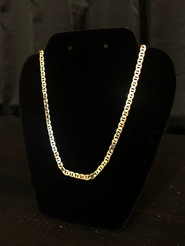 Product Image for  14k Gold Plated Mariner Chain 24″ 6mm Plain