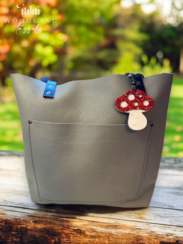 Product Image for  Mushroom Leather Purse Charm