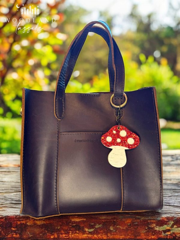 Product Image for  Mushroom Leather Purse Charm