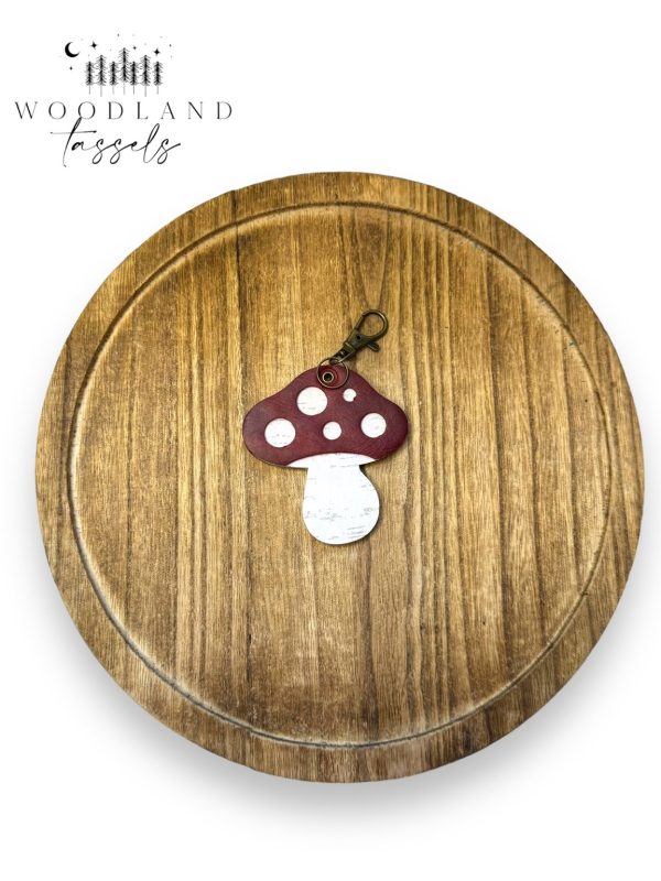 Product Image for  Mushroom Leather Purse Charm