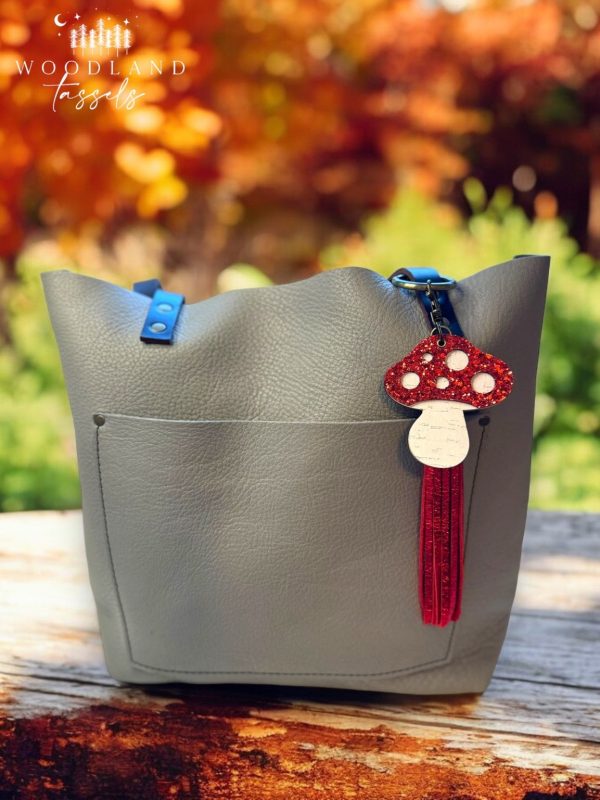 Product Image for  Mushroom Leather Purse Charm