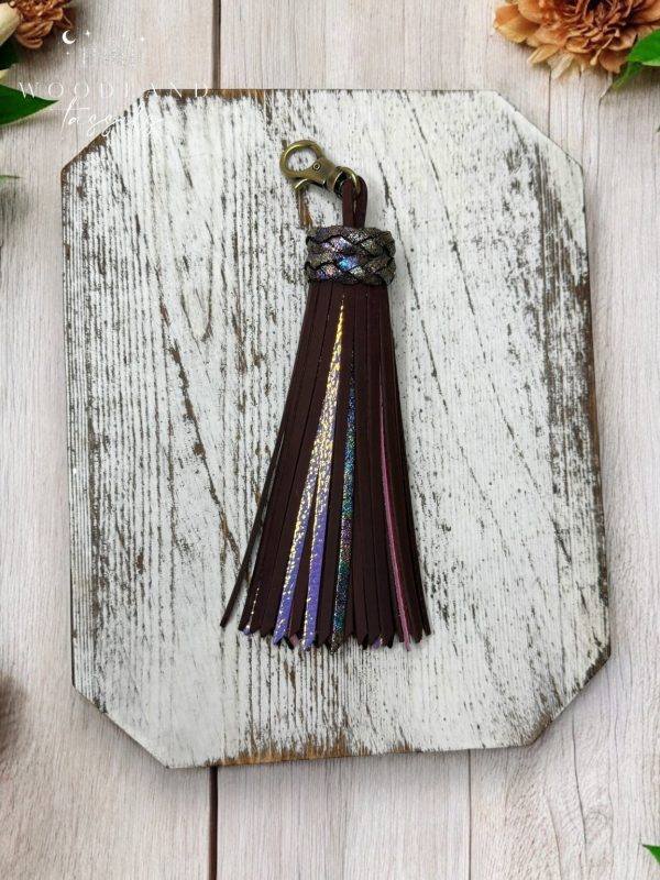 Product Image for  Merlot Mystic Leather Tassel